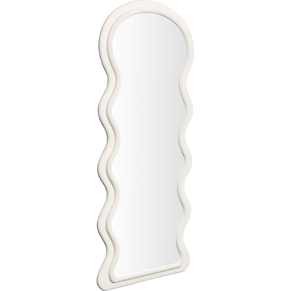 nara white floor mirror   