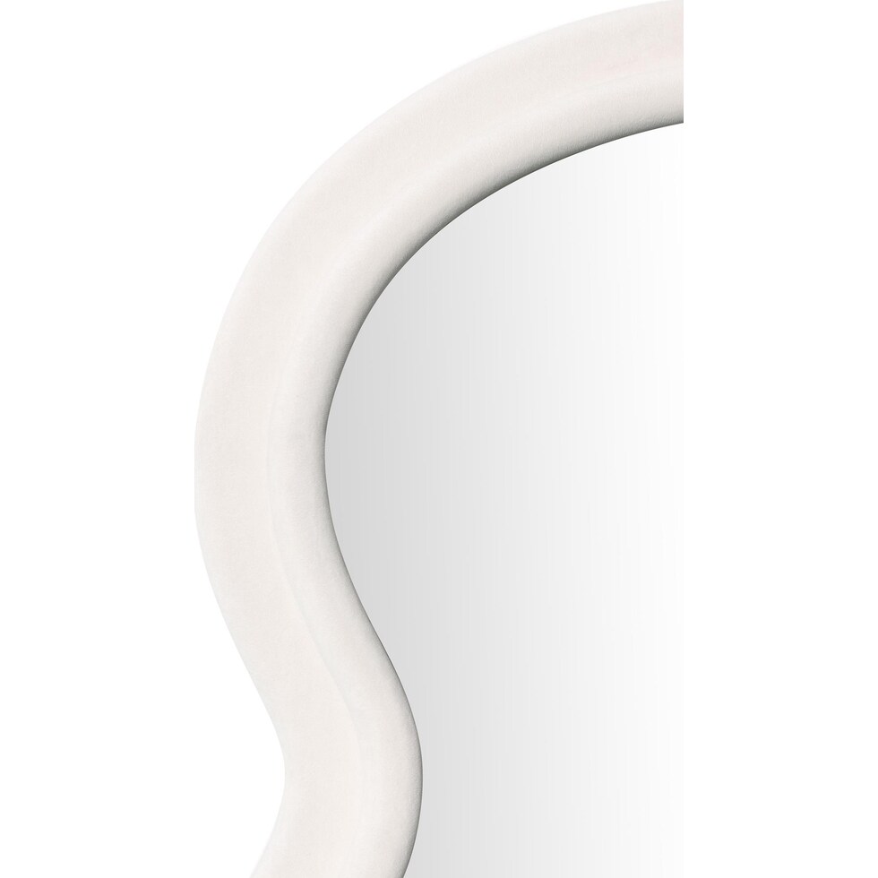 nara white floor mirror   
