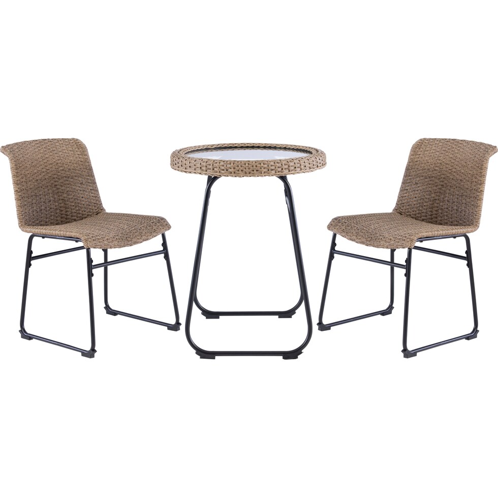 narragansett light brown black outdoor coffee table   