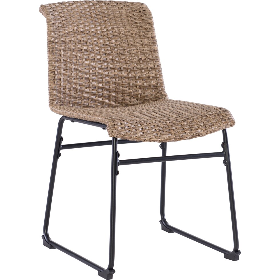 narragansett light brown black outdoor coffee table   