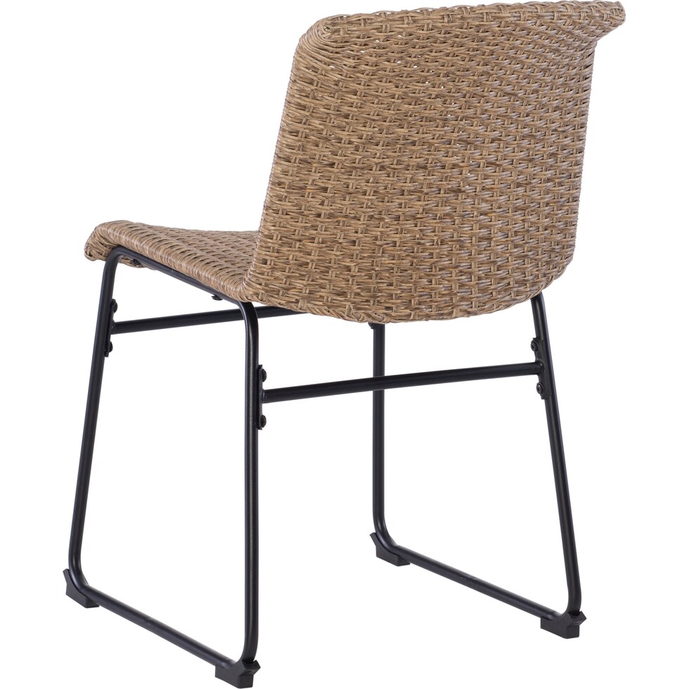 narragansett light brown black outdoor coffee table   
