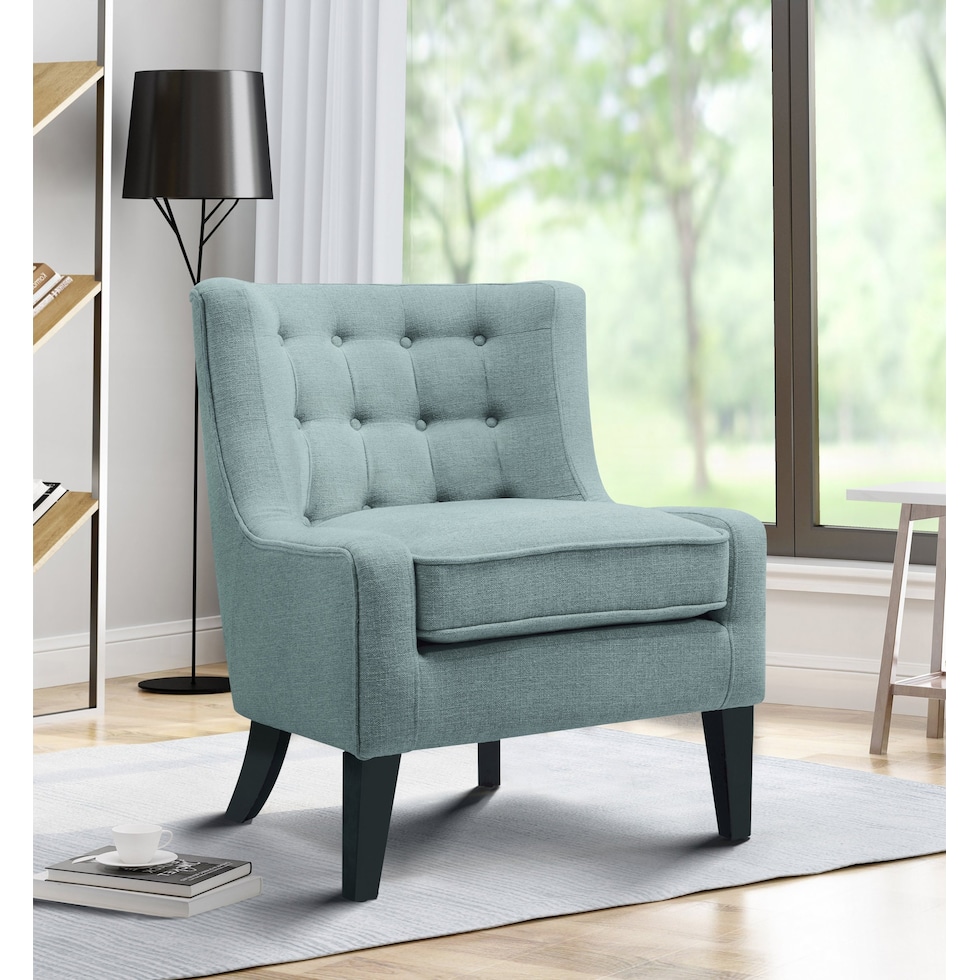 nashville blue accent chair   