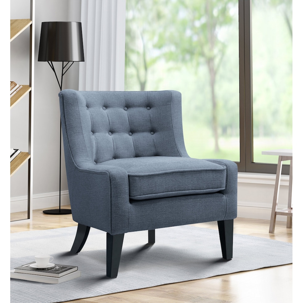 nashville blue accent chair   