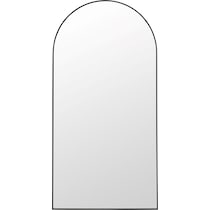 nathan black floor mirror   