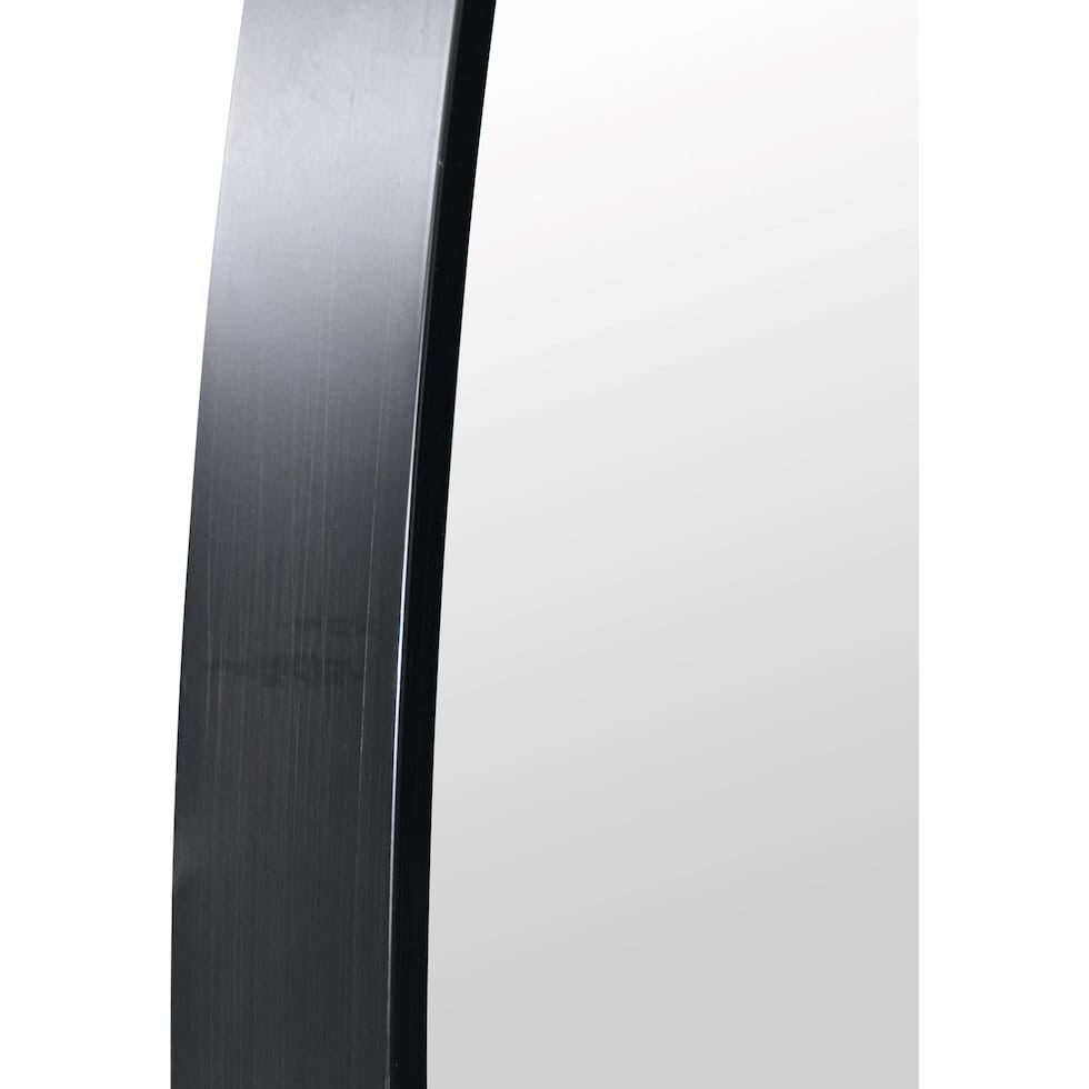 nathan black floor mirror   