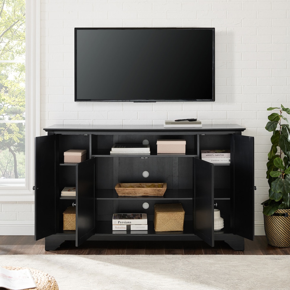 nathaniel black tv stand   