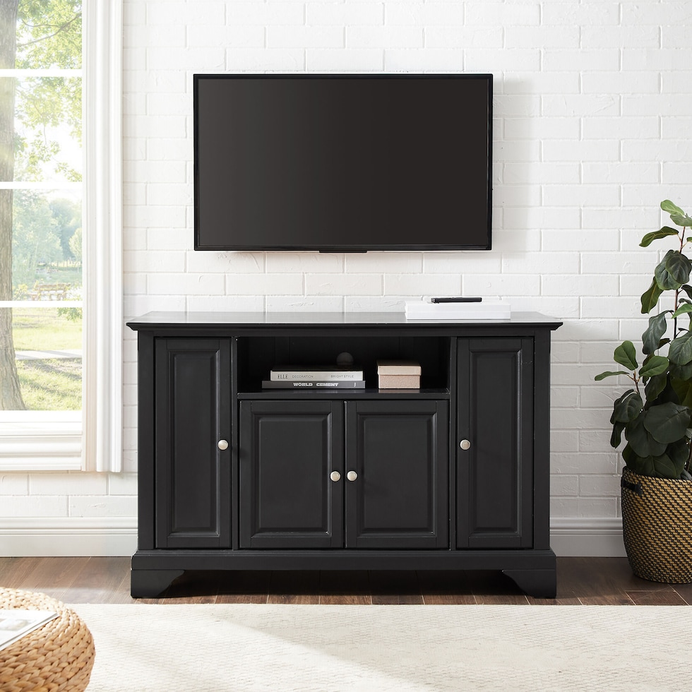 nathaniel black tv stand   