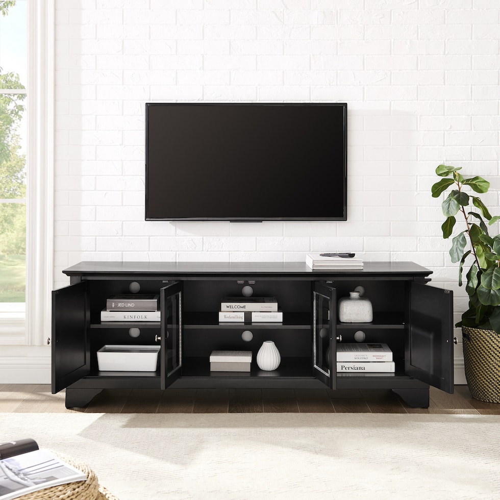 nathaniel black tv stand   