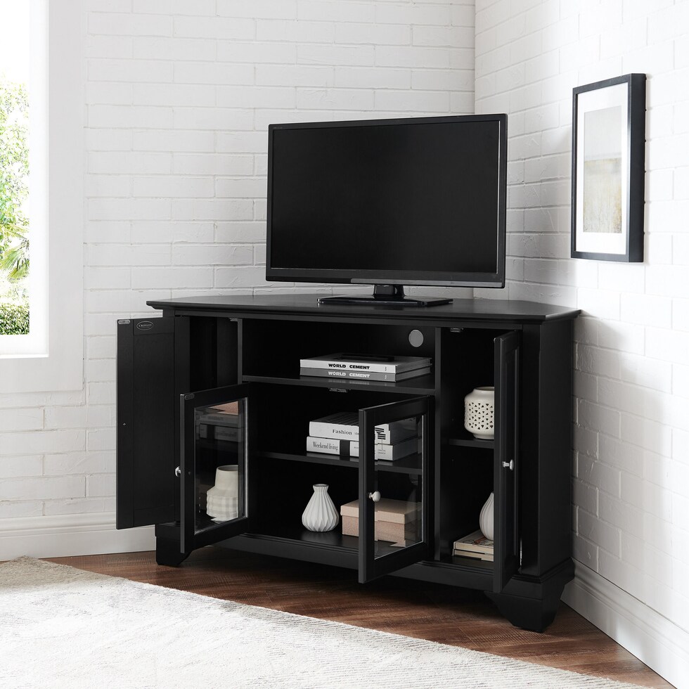 nathaniel black tv stand   