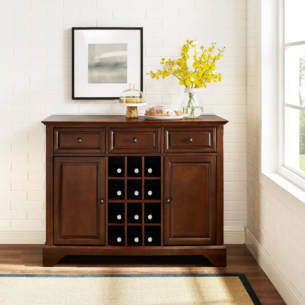 nathaniel dark brown buffet   