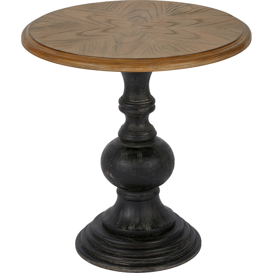 natural black accent table   