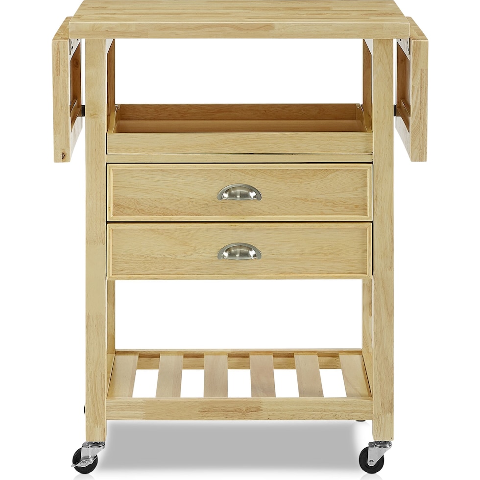 nell light brown kitchen cart   