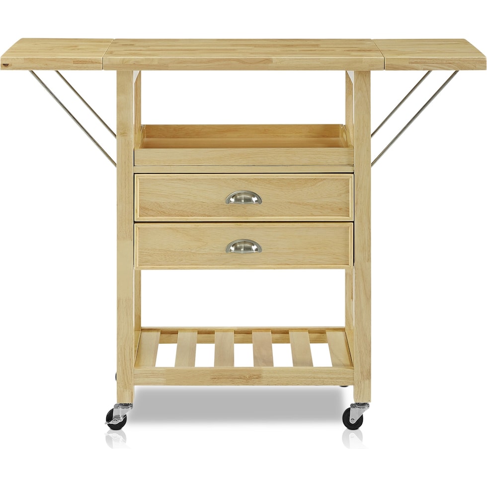 nell light brown kitchen cart   