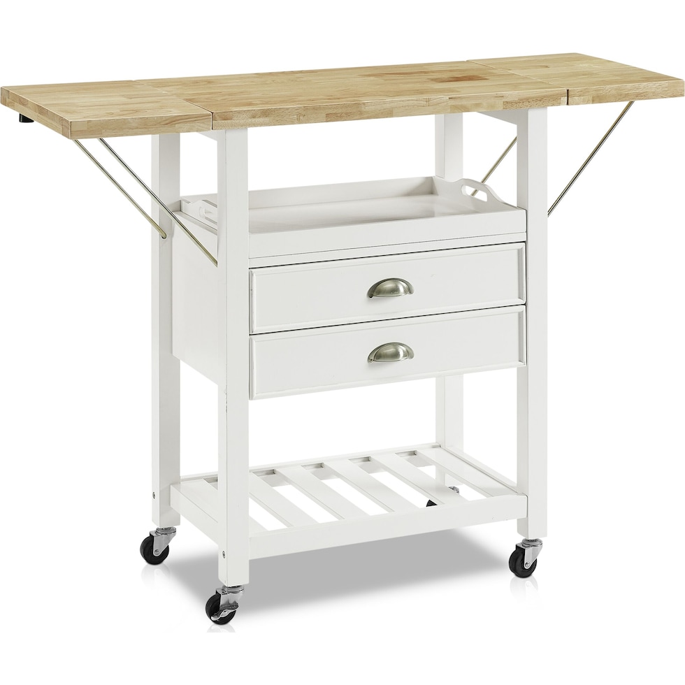 nell white kitchen cart   