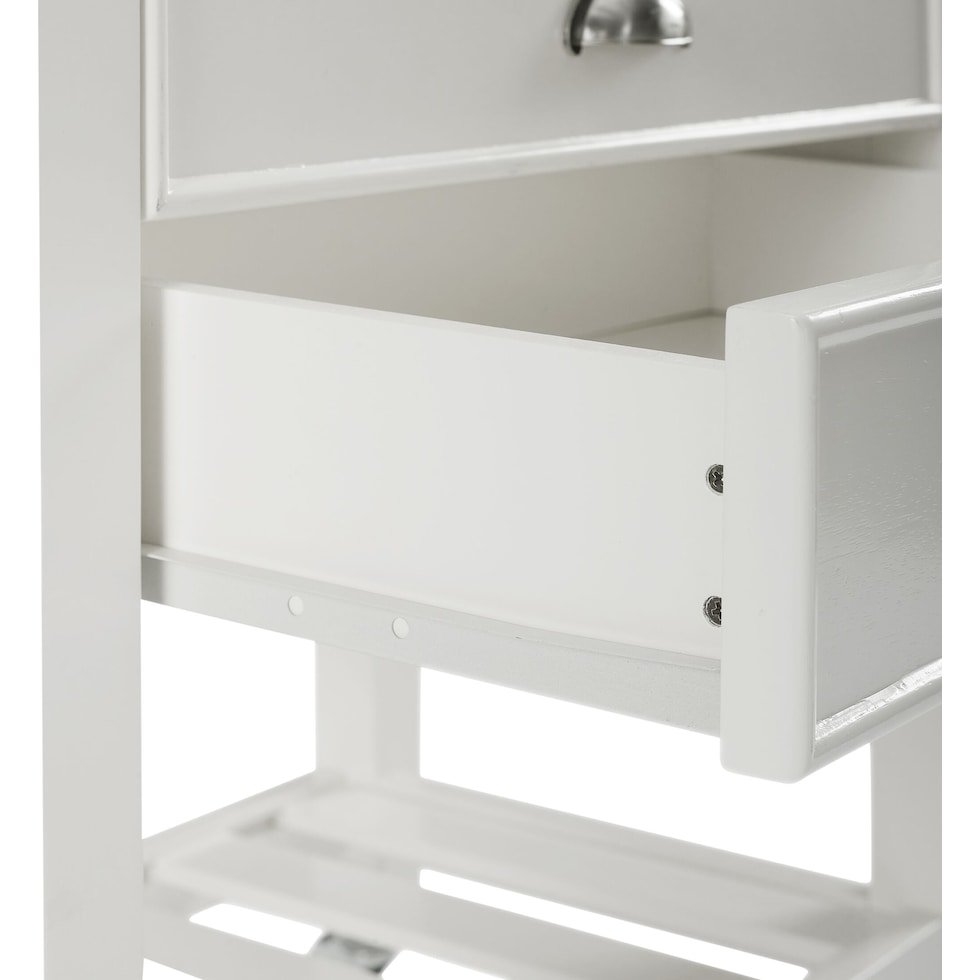 nell white kitchen cart   