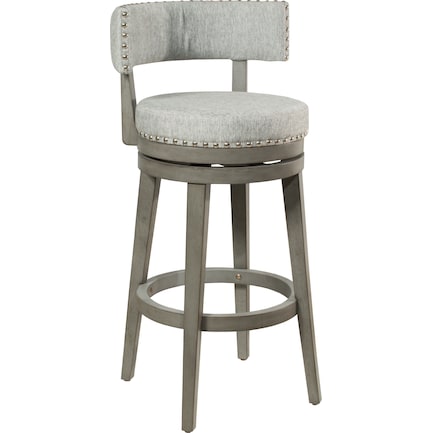 Nella Swivel Bar Stool - Gray