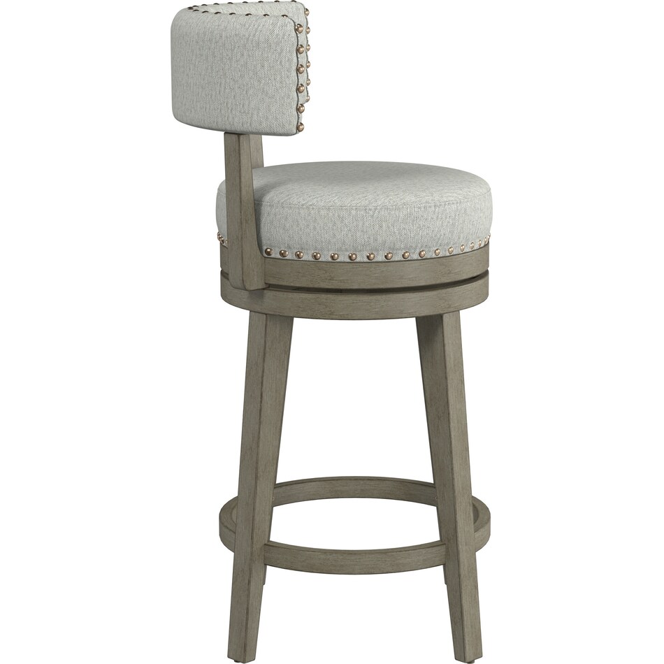 Nella Swivel CounterHeight Stool Gray American Signature Furniture
