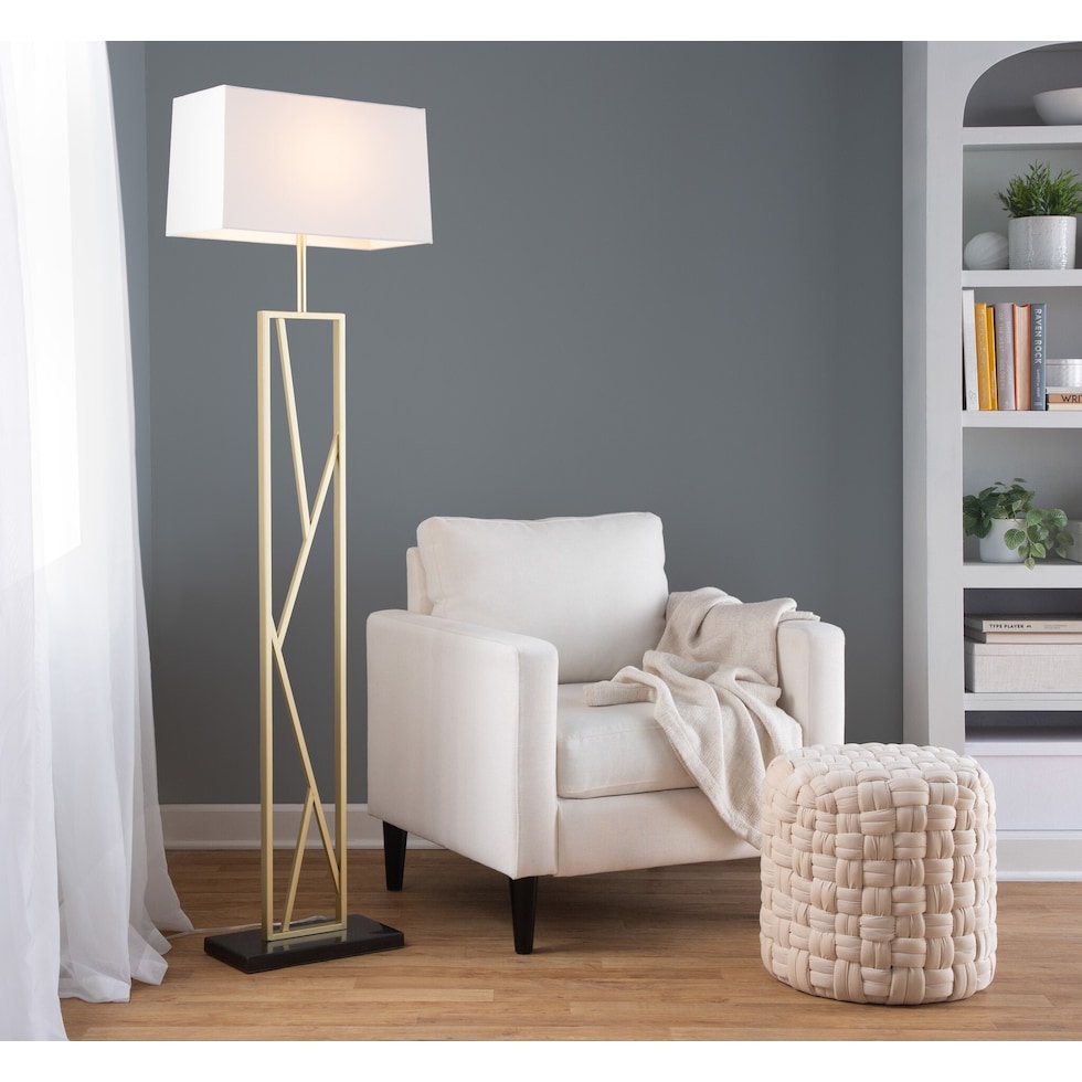 nellie gold floor lamp   