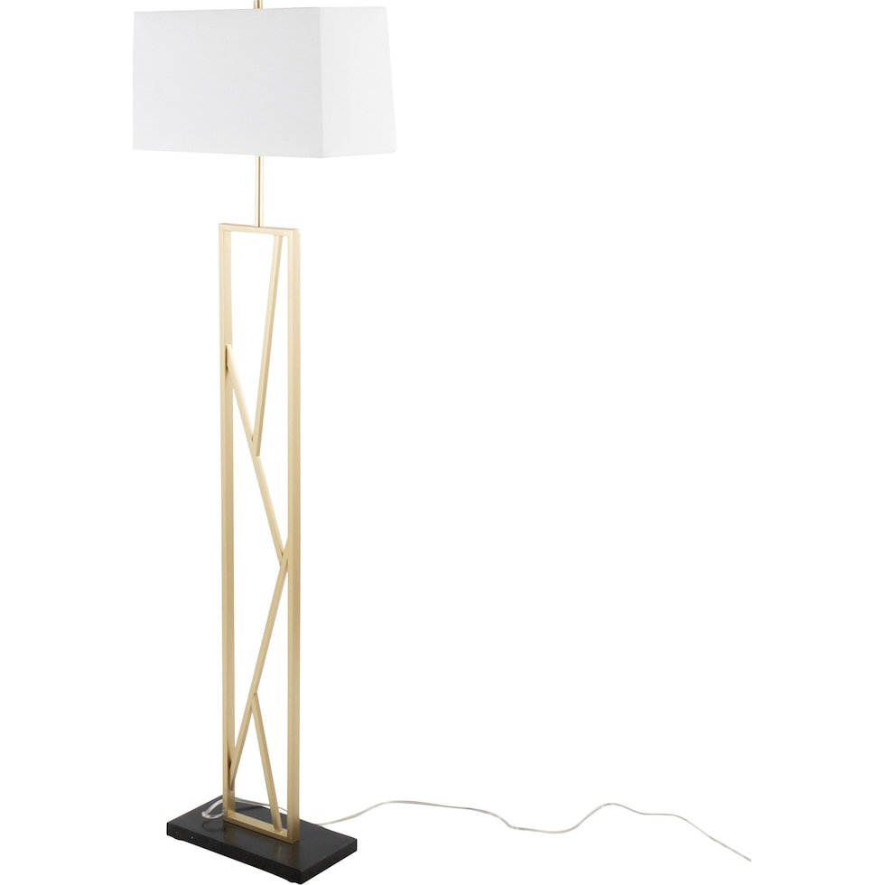 nellie gold floor lamp   