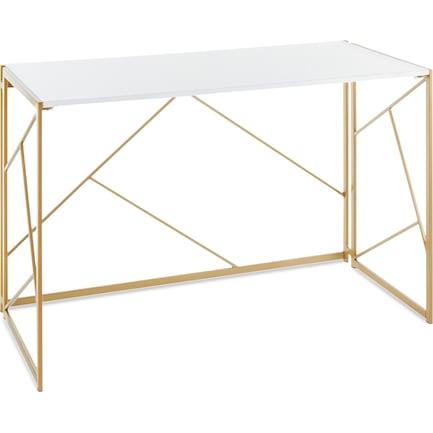 Nellie Desk - Gold/White