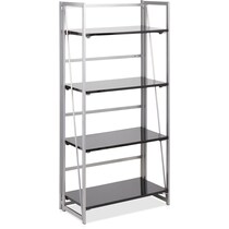 nellie silver black bookcase   