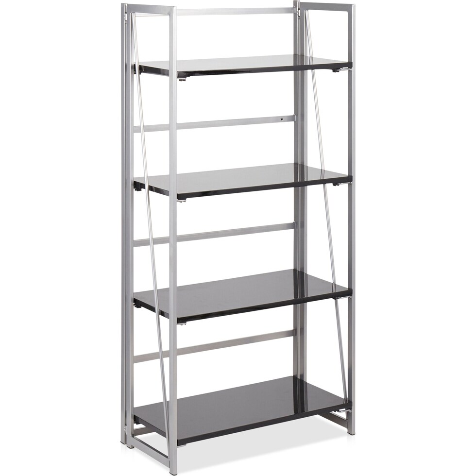 nellie silver black bookcase   
