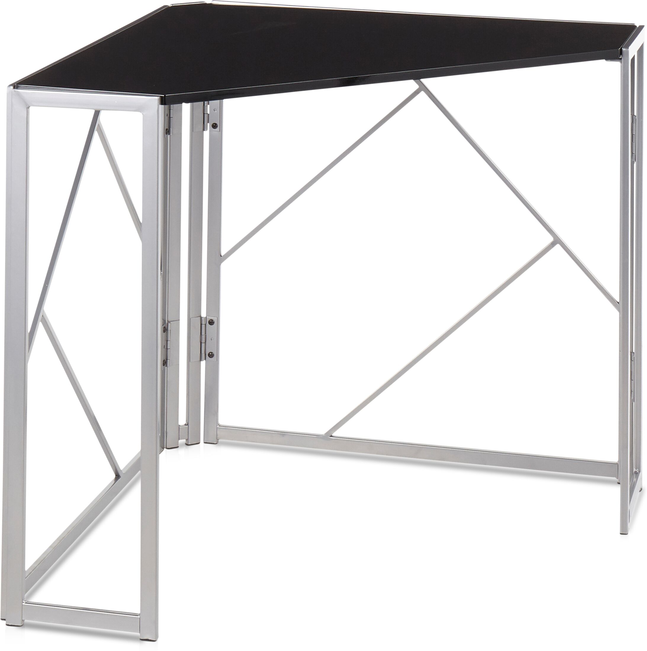 Nellie Corner Desk Silver/Black American Signature Furniture