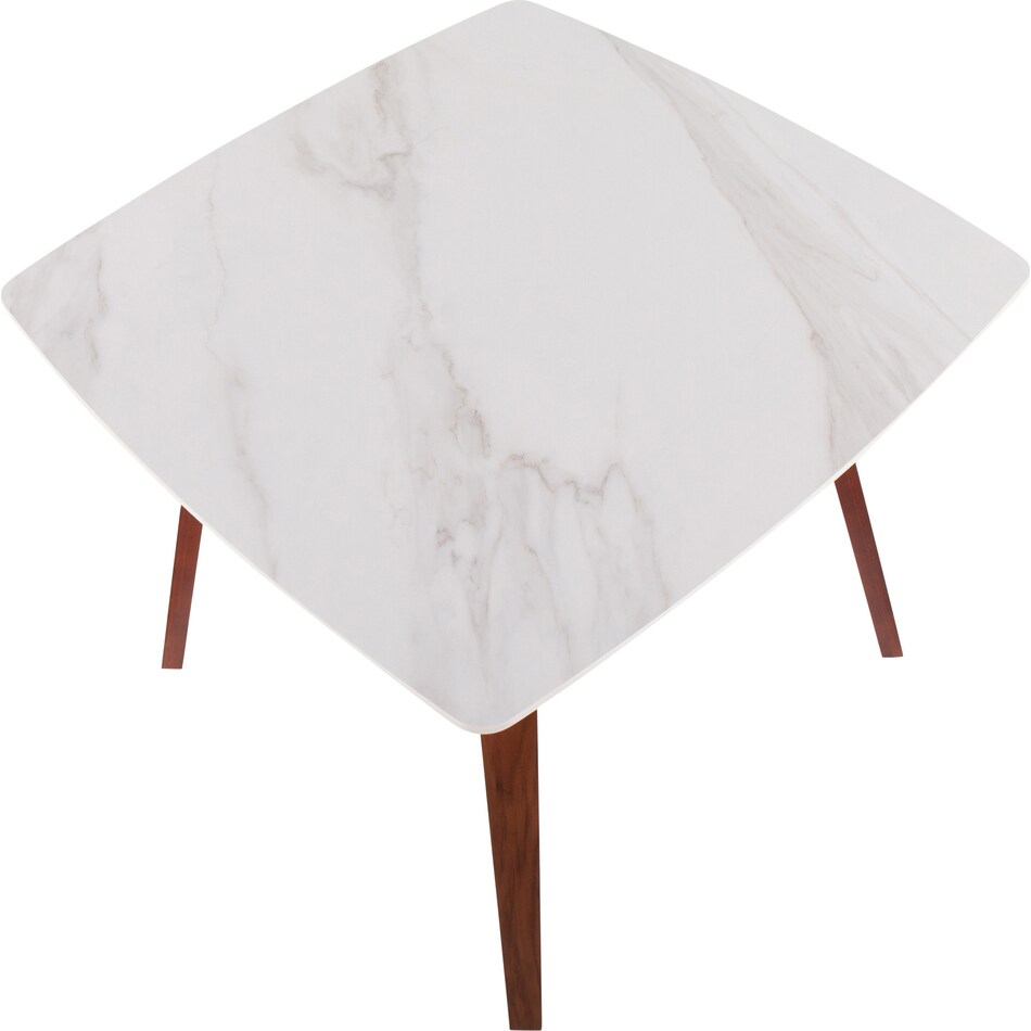 nellie white dining table   