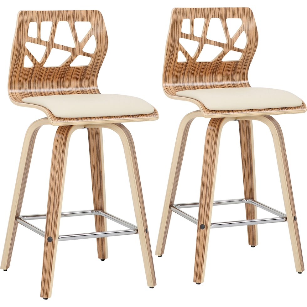 nellie zebra counter height stool   