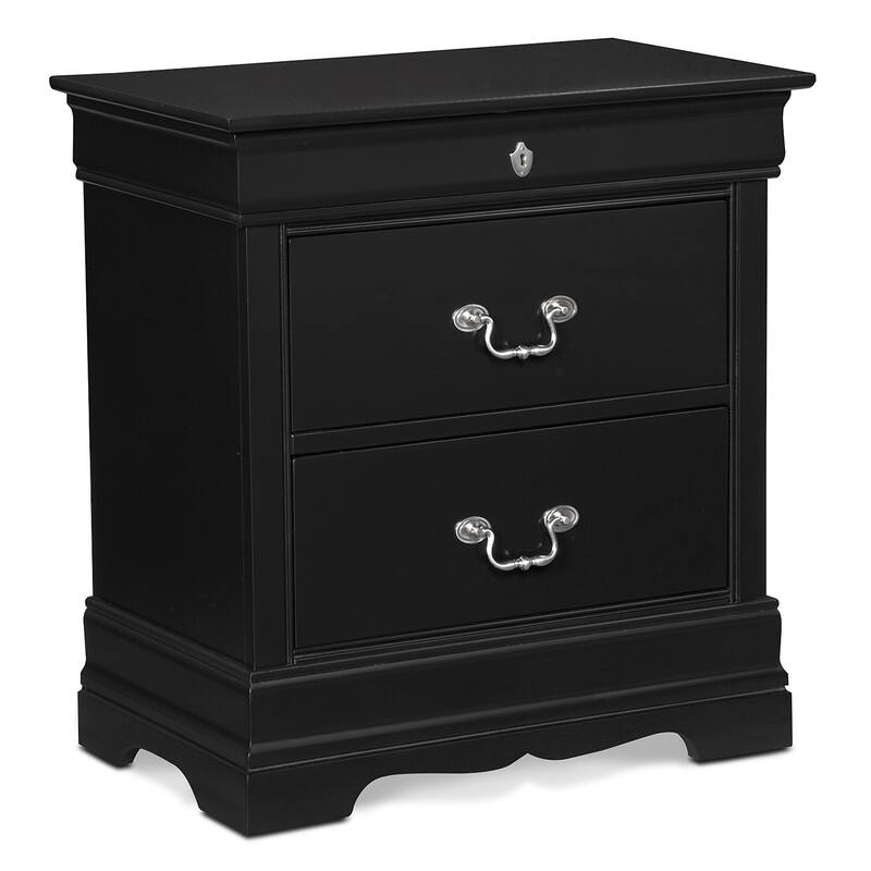 Neo Classic Nightstand Black American Signature Furniture