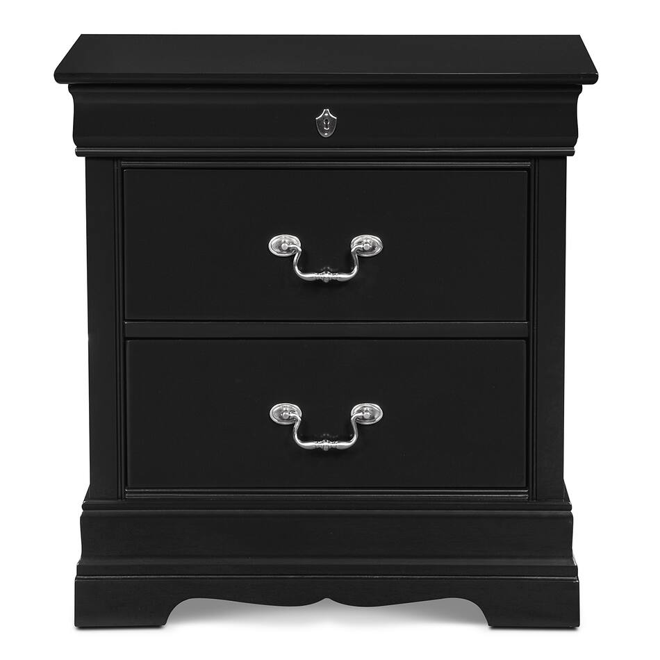 Neo Classic Nightstand Black American Signature Furniture