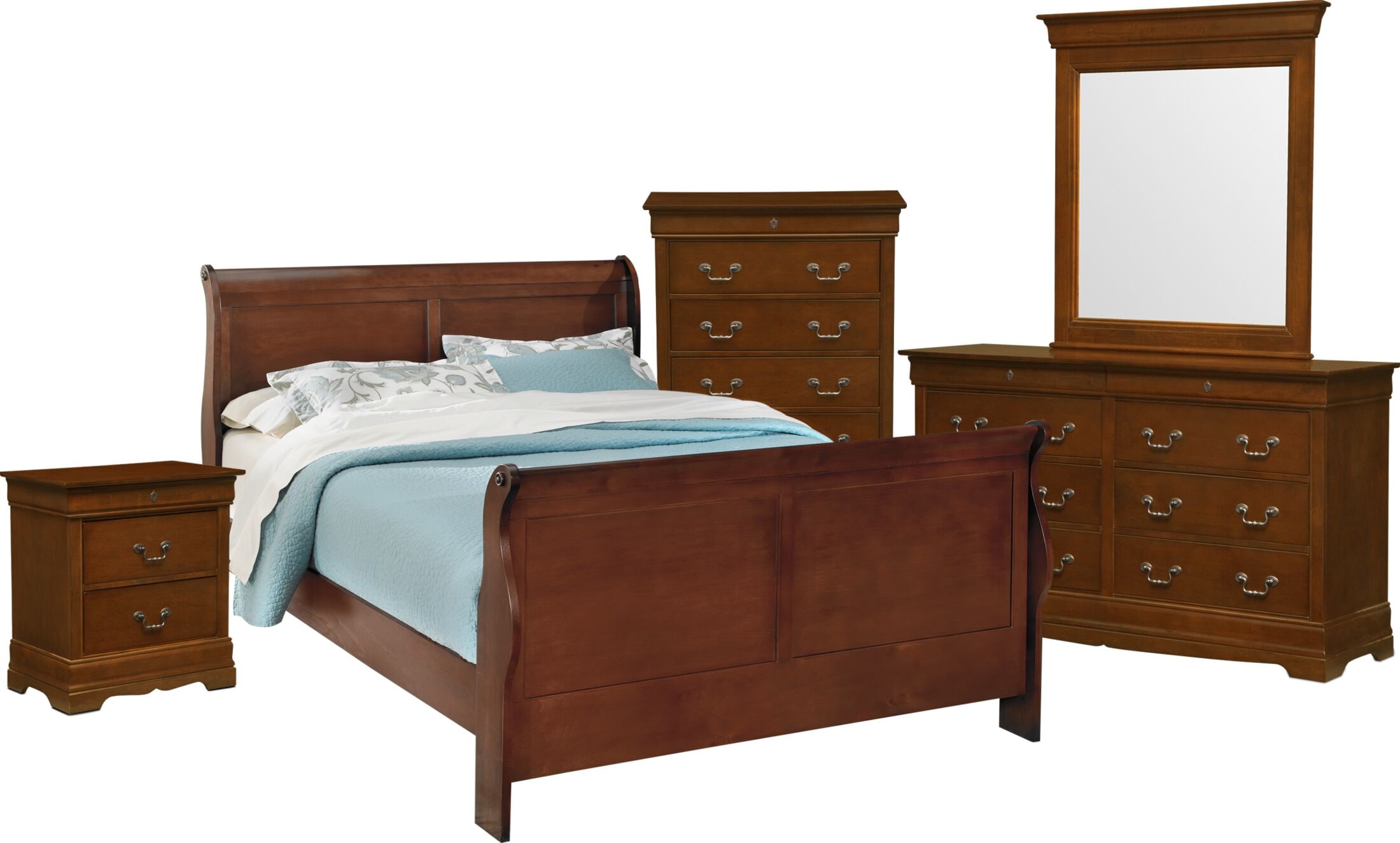 Neo Classic 7-Piece Queen Bedroom Set with Chest, Nightstand, Dresser