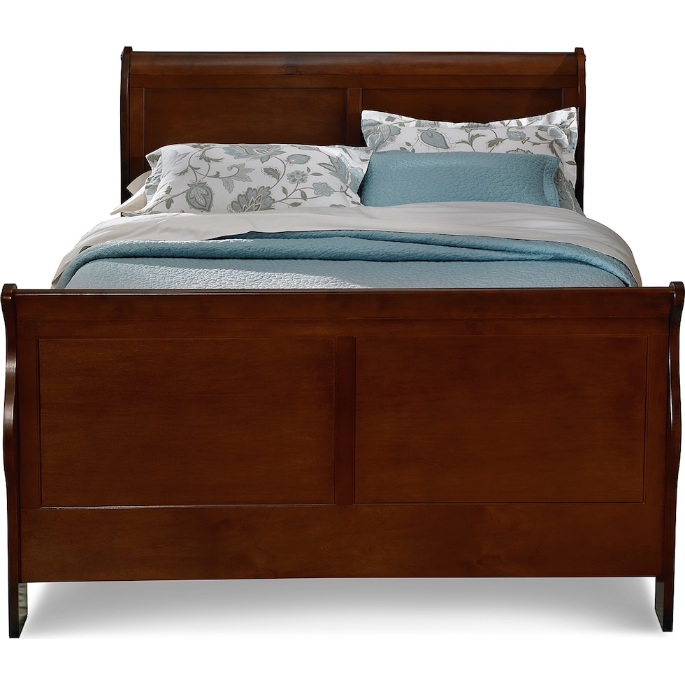 neo classic cherry dark brown king bed   