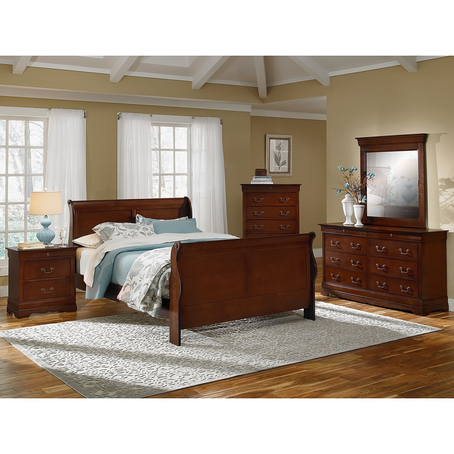 7 Piece Set Neo Style Bedroom Furniture Group 