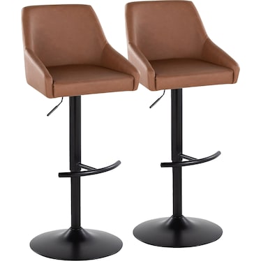 Neo Set of 2 Adjustable Swivel Bar Stools