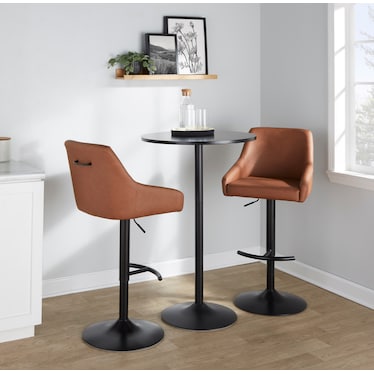 Neo Set of 2 Adjustable Swivel Bar Stools