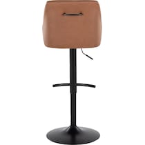 neo brown vegan leather black bar stool   