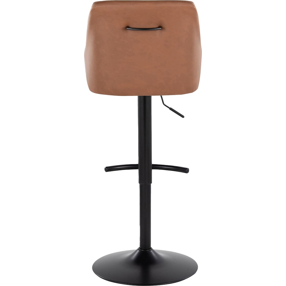 neo brown vegan leather black bar stool   