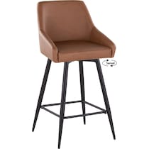 neo brown vegan leather counter height stool   