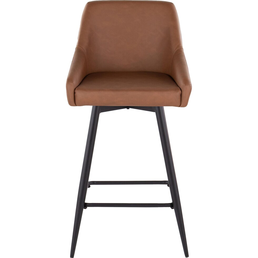 neo brown vegan leather counter height stool   