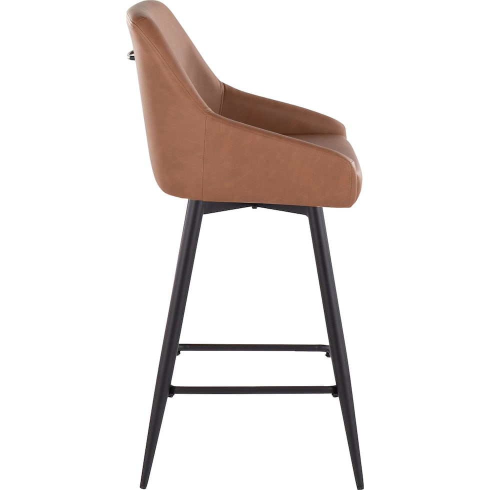 neo brown vegan leather counter height stool   