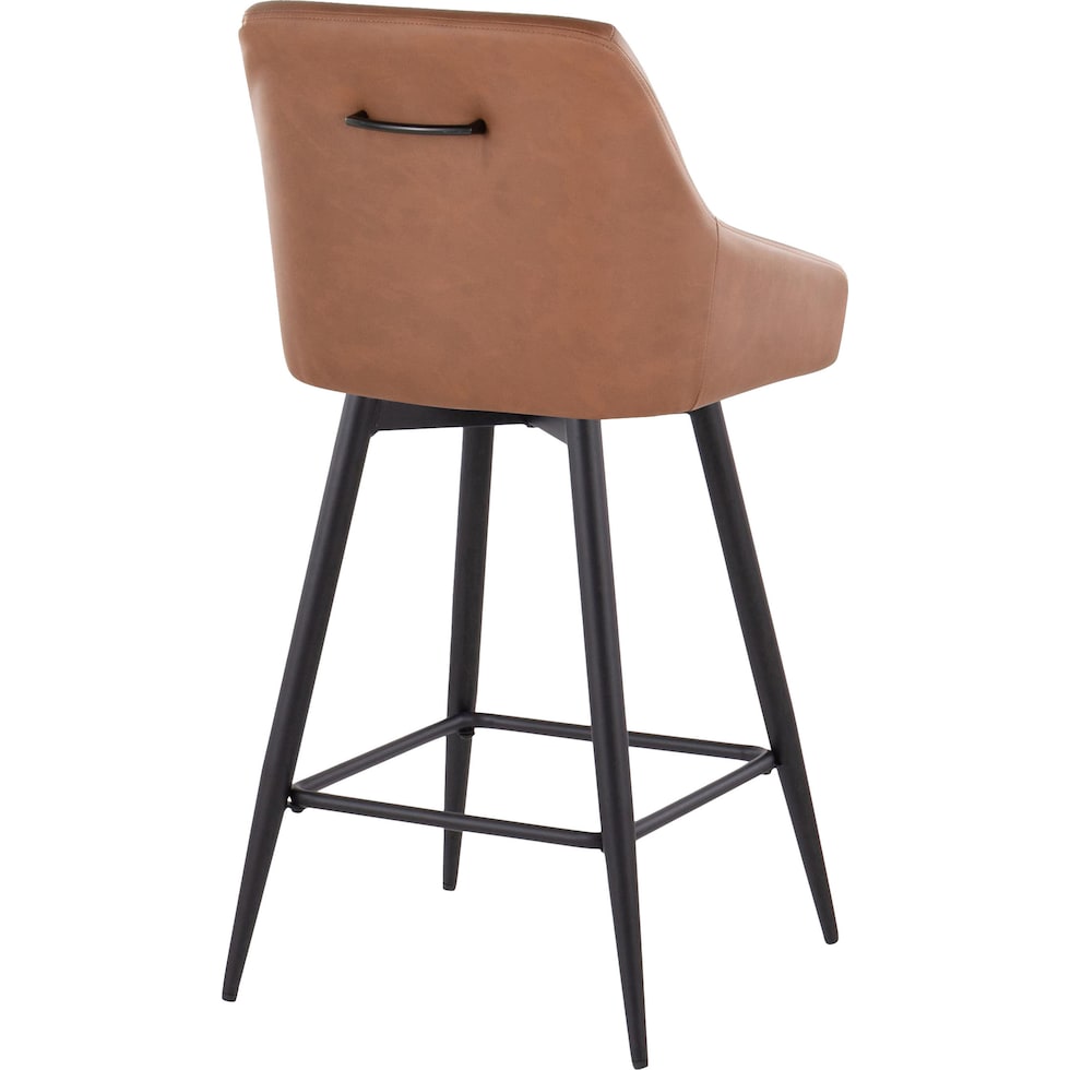 neo brown vegan leather counter height stool   