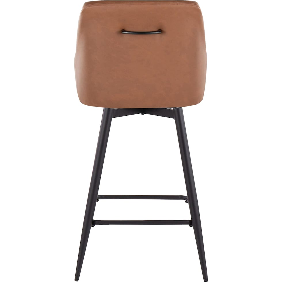 neo brown vegan leather counter height stool   