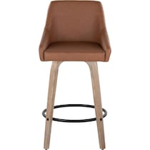 neo brown vegan leather counter height stool   