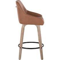 neo brown vegan leather counter height stool   