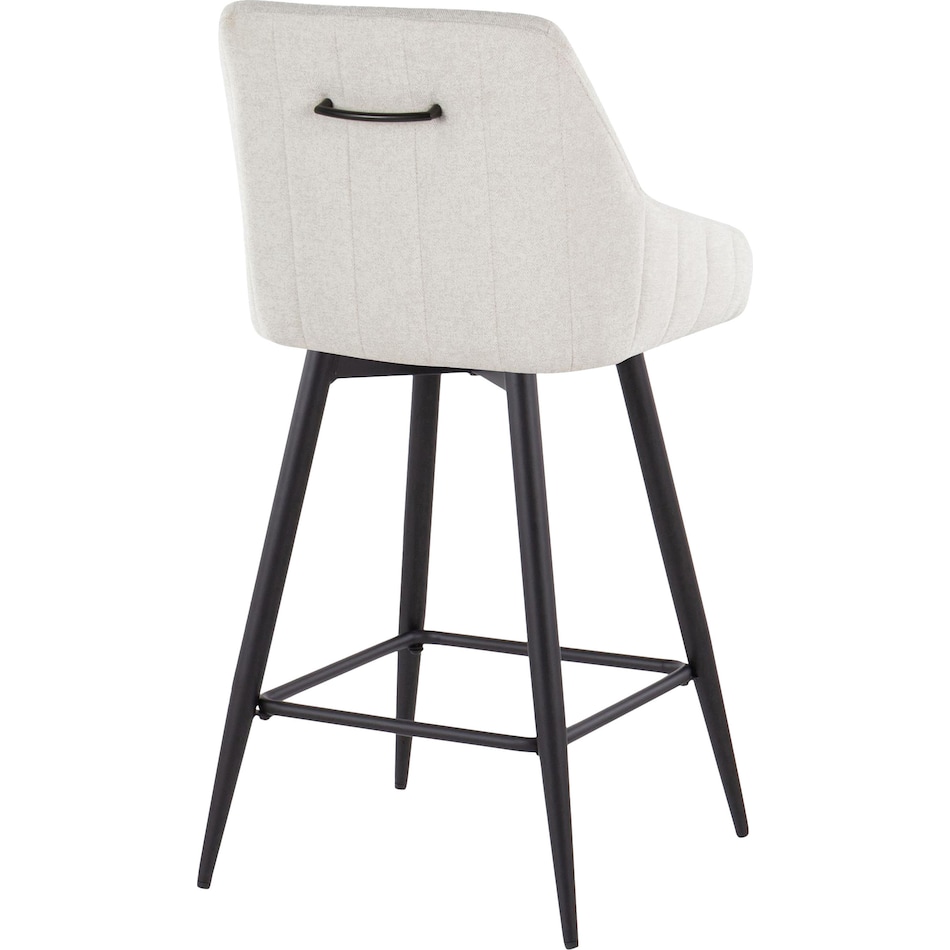 Neo Set of 2 CounterHeight Swivel Stools with Metal Base American