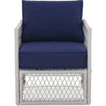 nesika blue outdoor chair set   