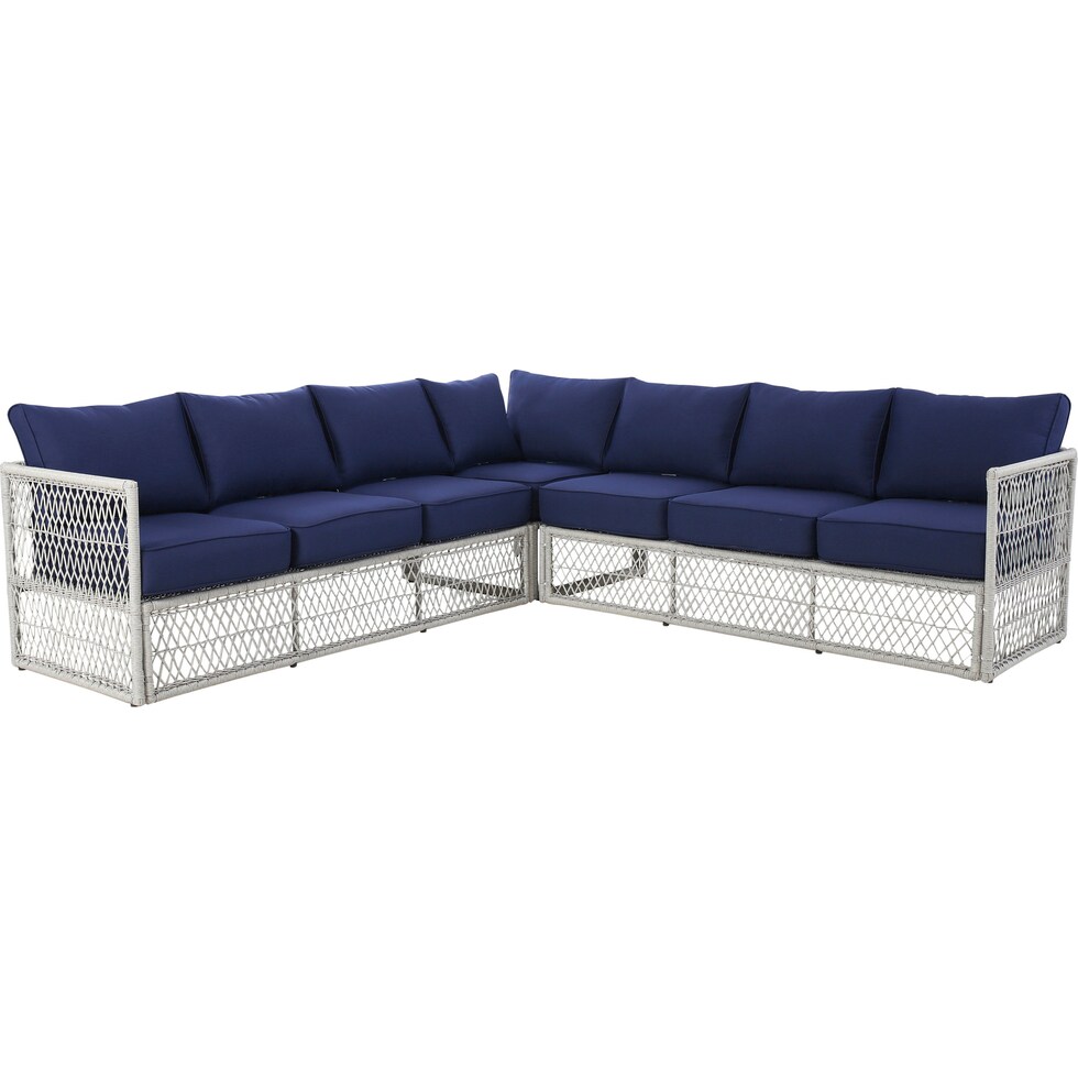 nesika blue outdoor sectional   