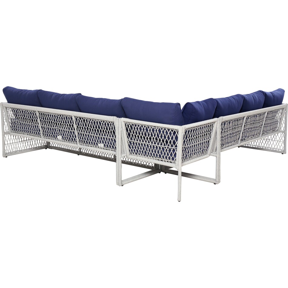 nesika blue outdoor sectional   