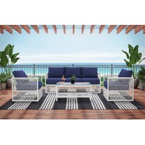 nesika blue outdoor sofa   